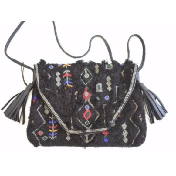 Anthropologie Handbags - IbBan Anthropologie Black Beaded Purse NWOT